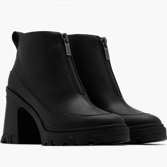 Sorel Shoes - Sorel Brex Bold Waterproof Zip Front Black Platform Bootie Size 8 NWOT'S